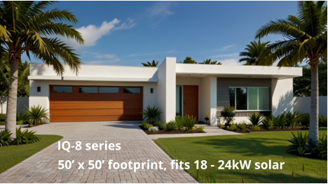 50’ x 50’ footprint, fits 18 - 24kW solar IQ-8 series